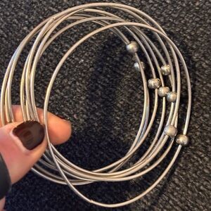 Silver Bangle Set (8)